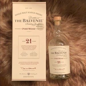 The Balvenie Empty Box & Empty Glass bottle